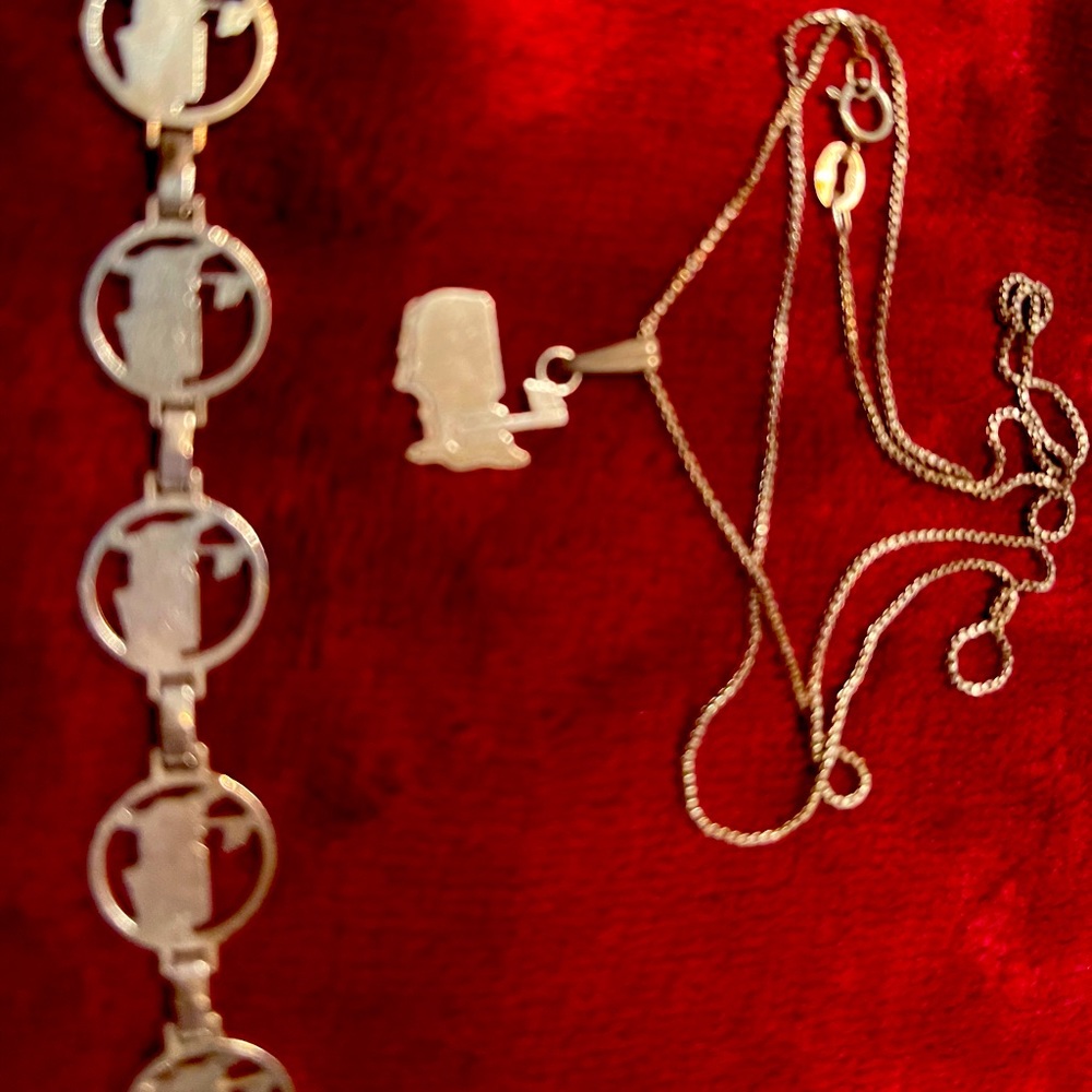 Augusta national sterling silver necklace and bracelet